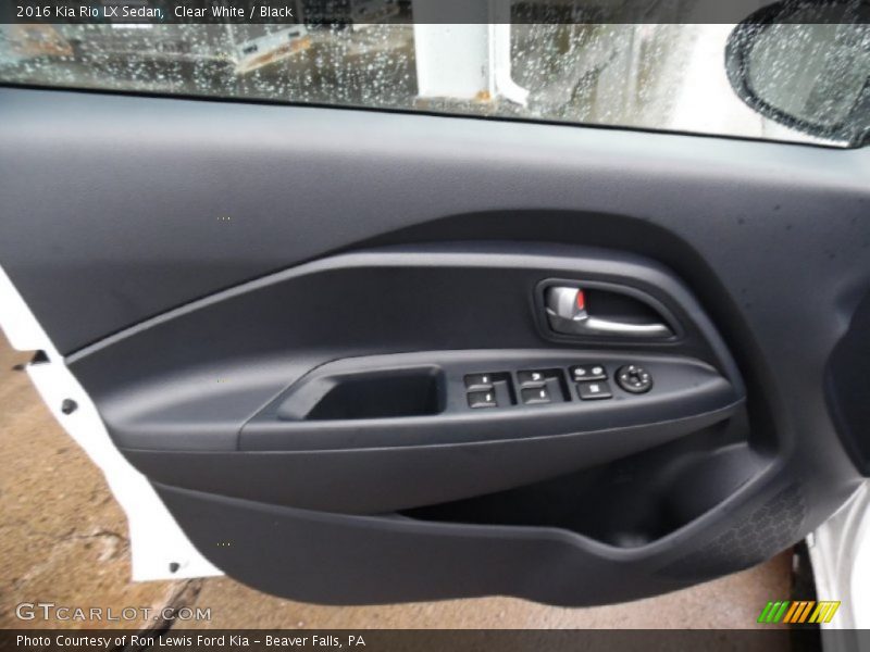 Clear White / Black 2016 Kia Rio LX Sedan