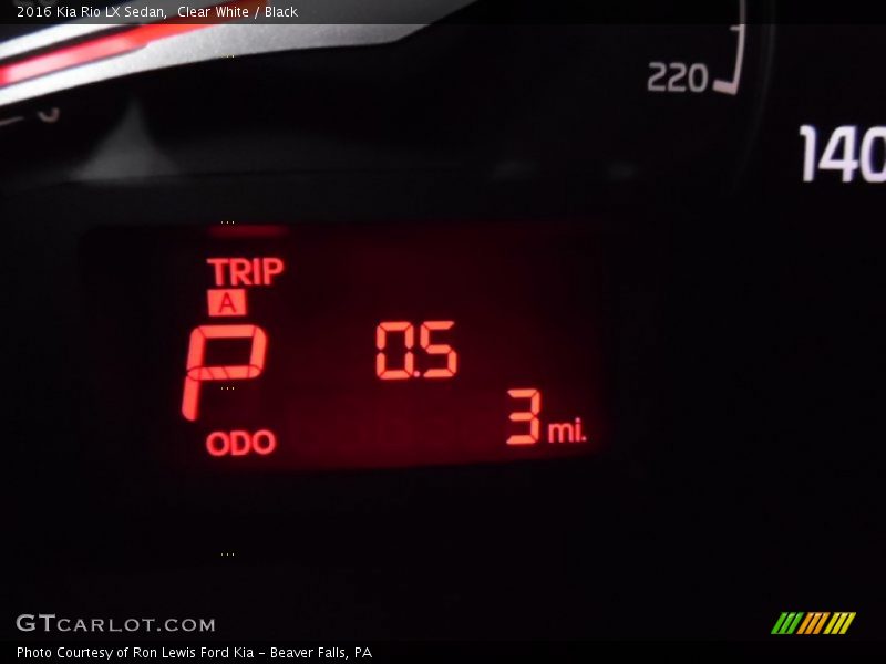 Clear White / Black 2016 Kia Rio LX Sedan
