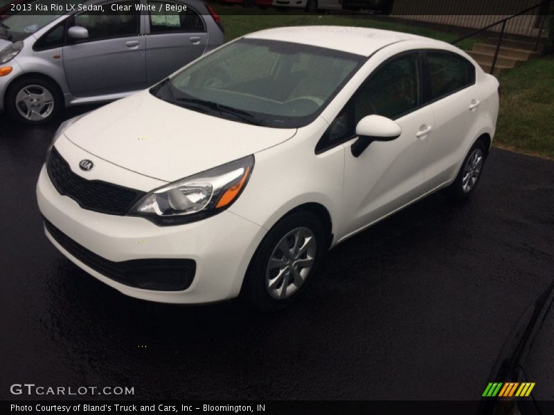 Clear White / Beige 2013 Kia Rio LX Sedan