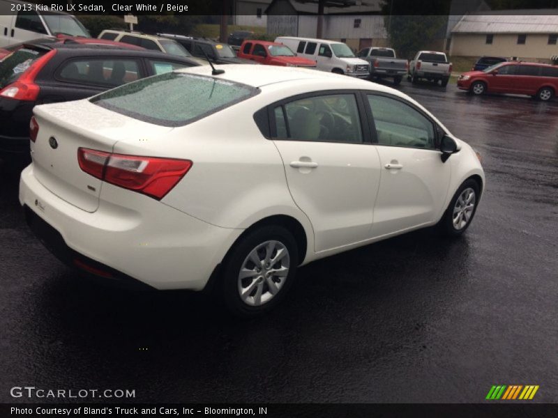 Clear White / Beige 2013 Kia Rio LX Sedan