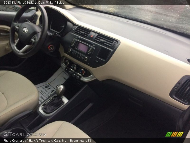 Clear White / Beige 2013 Kia Rio LX Sedan
