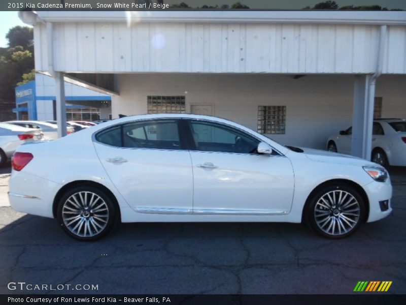 Snow White Pearl / Beige 2015 Kia Cadenza Premium