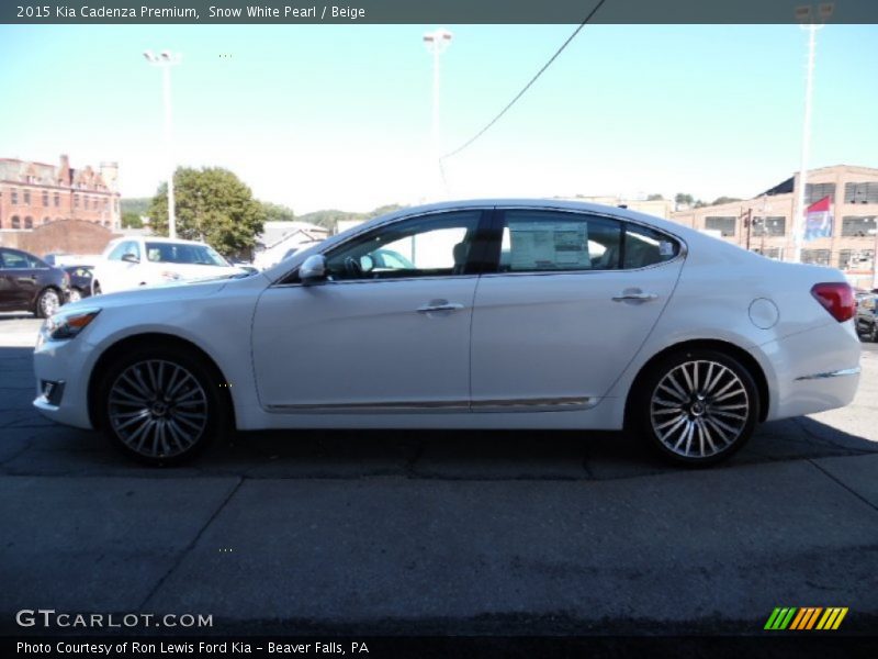 Snow White Pearl / Beige 2015 Kia Cadenza Premium
