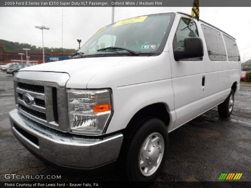Oxford White / Medium Flint 2009 Ford E Series Van E350 Super Duty XLT Passenger