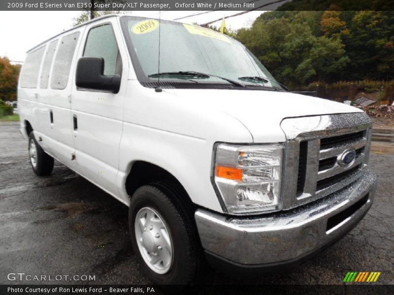 Oxford White / Medium Flint 2009 Ford E Series Van E350 Super Duty XLT Passenger