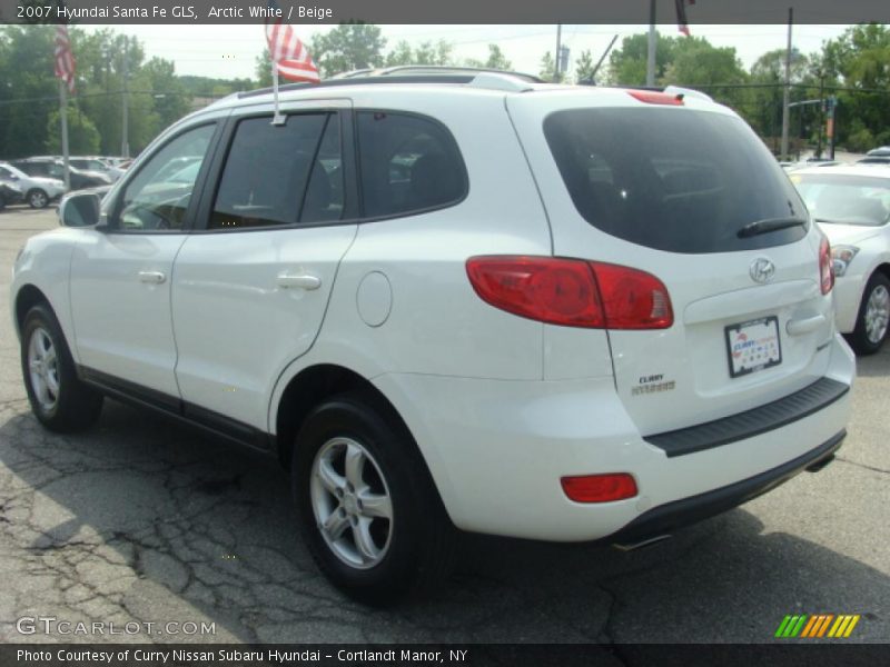Arctic White / Beige 2007 Hyundai Santa Fe GLS
