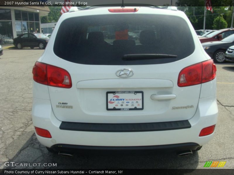Arctic White / Beige 2007 Hyundai Santa Fe GLS