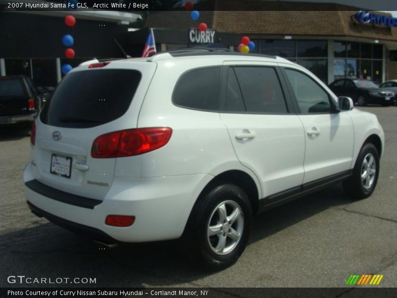Arctic White / Beige 2007 Hyundai Santa Fe GLS