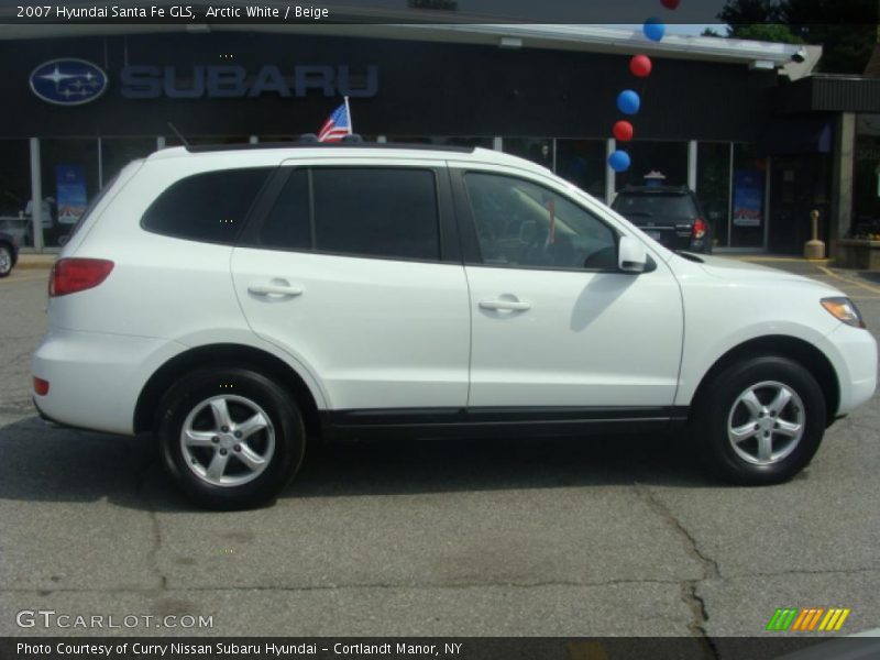Arctic White / Beige 2007 Hyundai Santa Fe GLS
