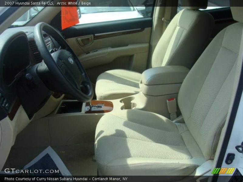 Arctic White / Beige 2007 Hyundai Santa Fe GLS