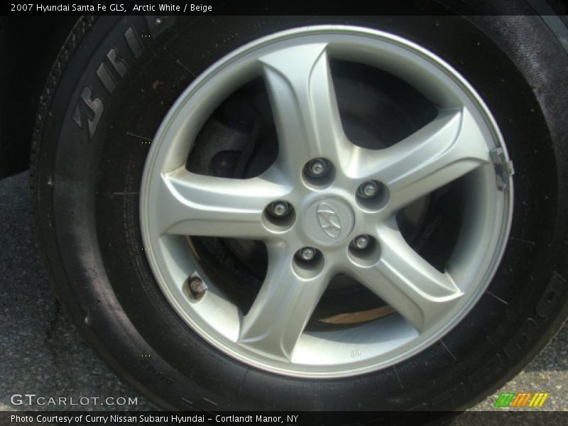 Arctic White / Beige 2007 Hyundai Santa Fe GLS