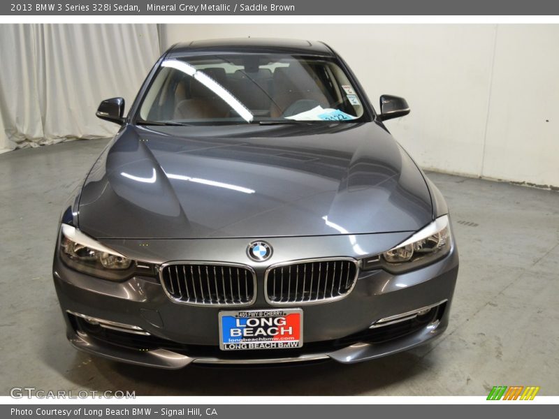 Mineral Grey Metallic / Saddle Brown 2013 BMW 3 Series 328i Sedan