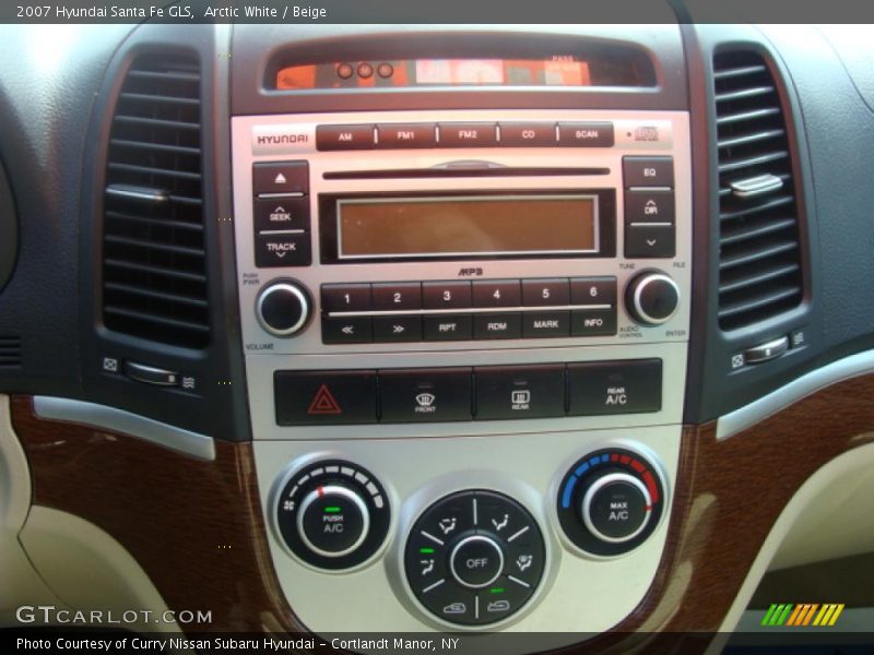 Arctic White / Beige 2007 Hyundai Santa Fe GLS