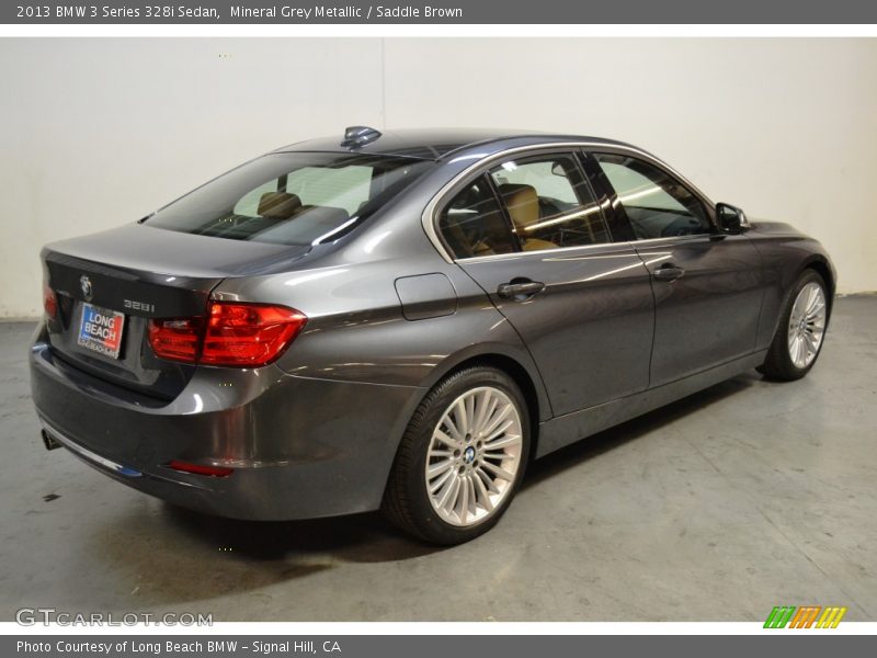Mineral Grey Metallic / Saddle Brown 2013 BMW 3 Series 328i Sedan
