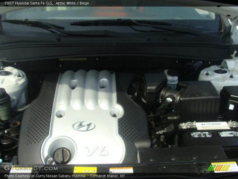 Arctic White / Beige 2007 Hyundai Santa Fe GLS