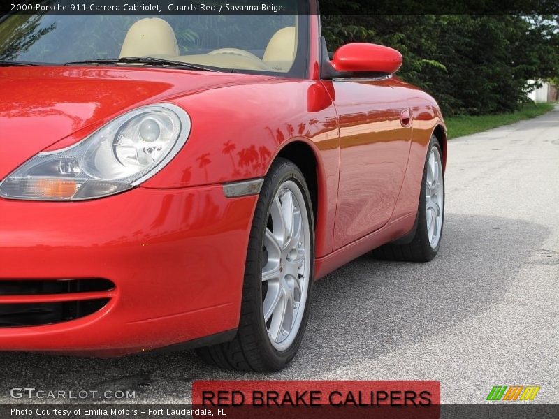 Guards Red / Savanna Beige 2000 Porsche 911 Carrera Cabriolet