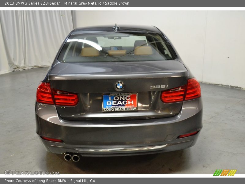 Mineral Grey Metallic / Saddle Brown 2013 BMW 3 Series 328i Sedan