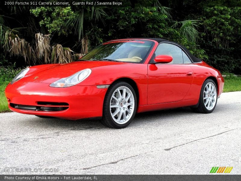 Guards Red / Savanna Beige 2000 Porsche 911 Carrera Cabriolet