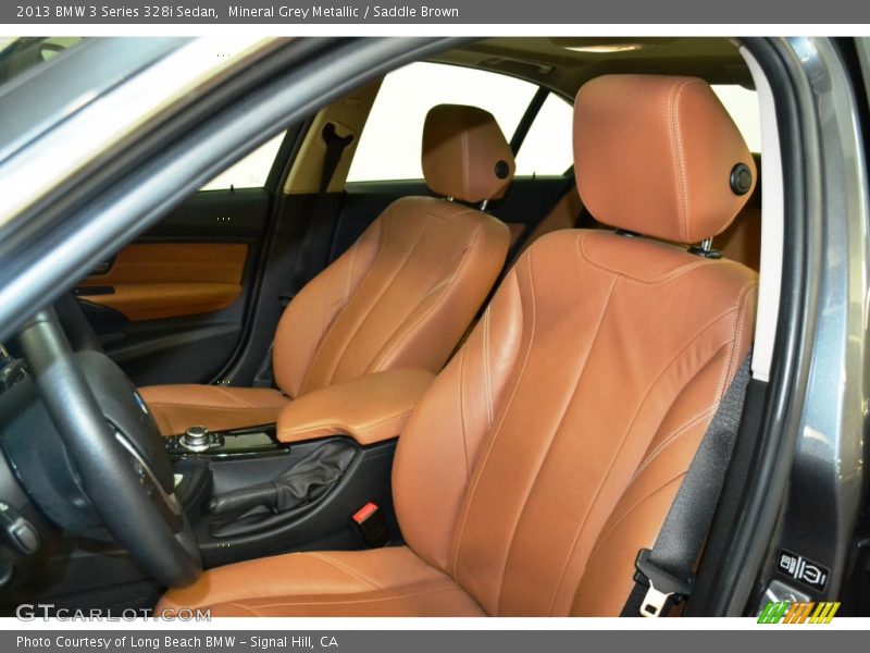 Mineral Grey Metallic / Saddle Brown 2013 BMW 3 Series 328i Sedan