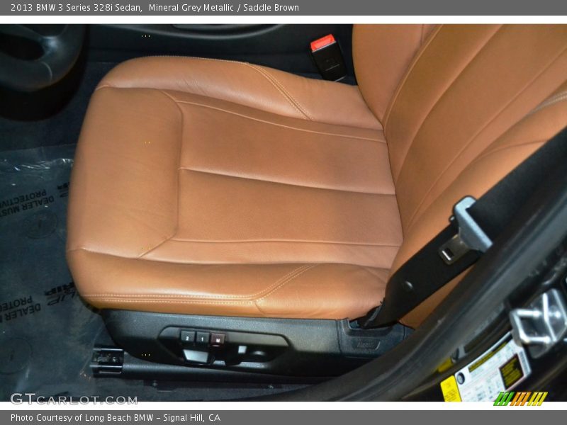 Mineral Grey Metallic / Saddle Brown 2013 BMW 3 Series 328i Sedan