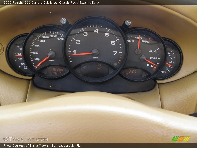  2000 911 Carrera Cabriolet Carrera Cabriolet Gauges