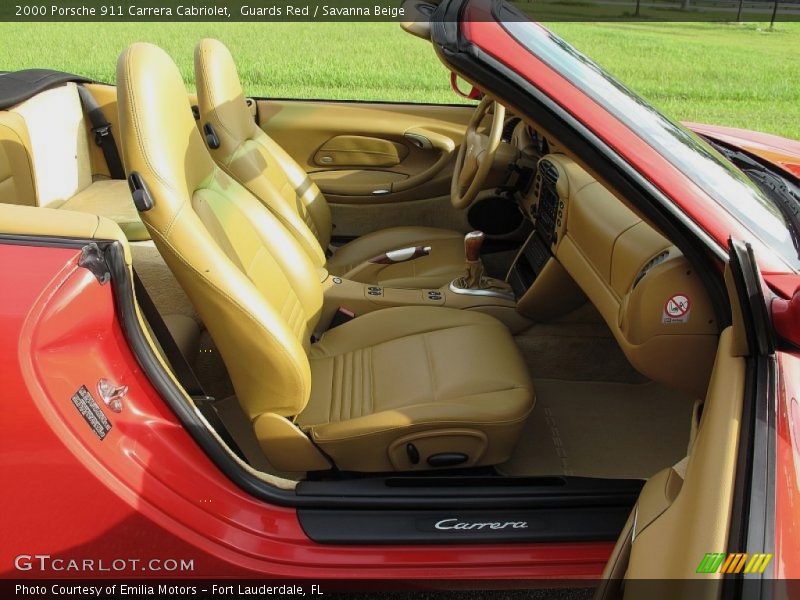 Guards Red / Savanna Beige 2000 Porsche 911 Carrera Cabriolet