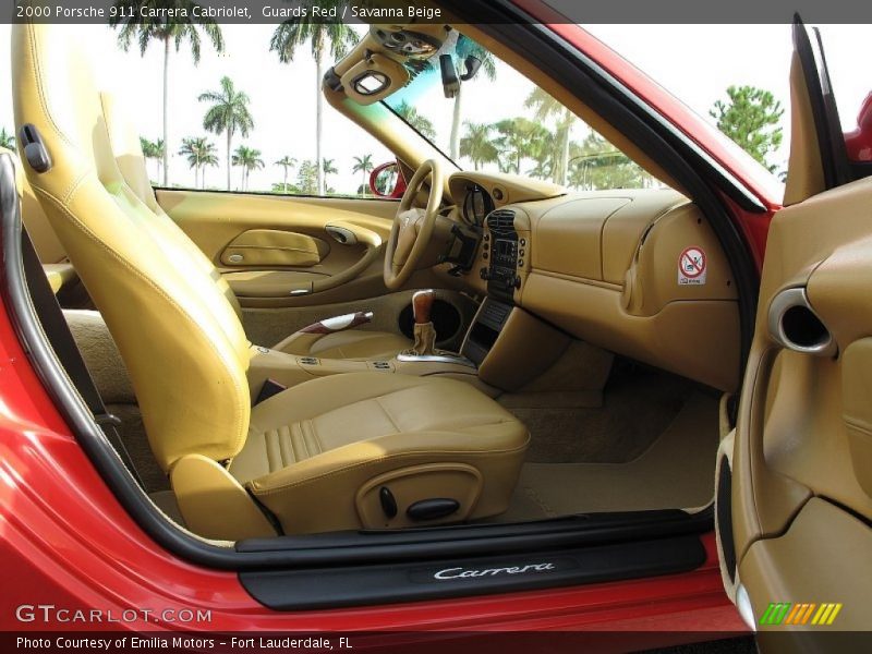 Guards Red / Savanna Beige 2000 Porsche 911 Carrera Cabriolet