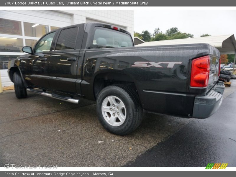 Brilliant Black Crystal Pearl / Medium Slate Gray 2007 Dodge Dakota ST Quad Cab