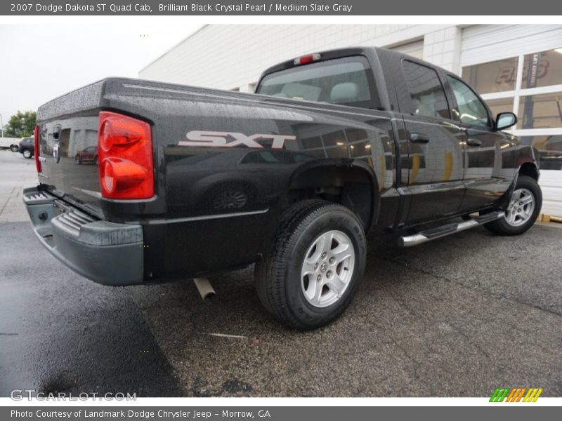 Brilliant Black Crystal Pearl / Medium Slate Gray 2007 Dodge Dakota ST Quad Cab