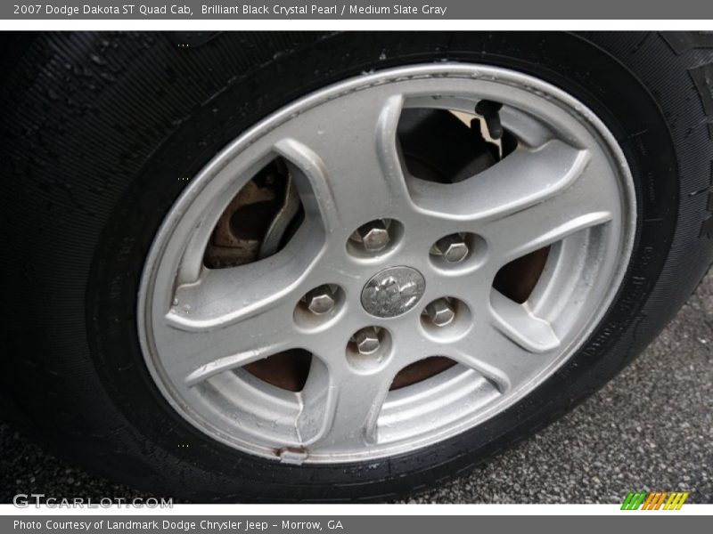 Brilliant Black Crystal Pearl / Medium Slate Gray 2007 Dodge Dakota ST Quad Cab