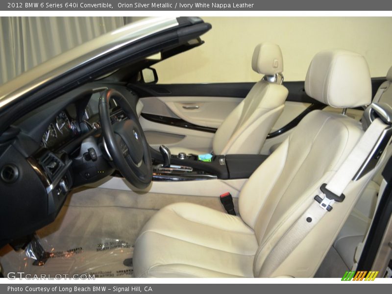 Orion Silver Metallic / Ivory White Nappa Leather 2012 BMW 6 Series 640i Convertible