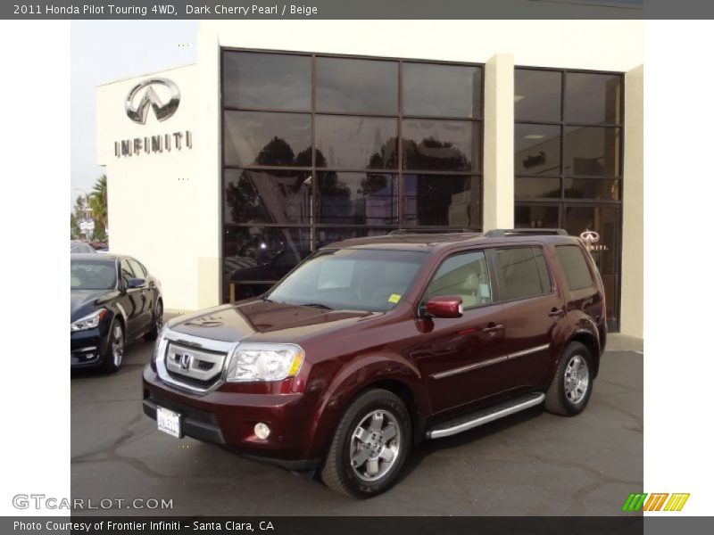 Dark Cherry Pearl / Beige 2011 Honda Pilot Touring 4WD