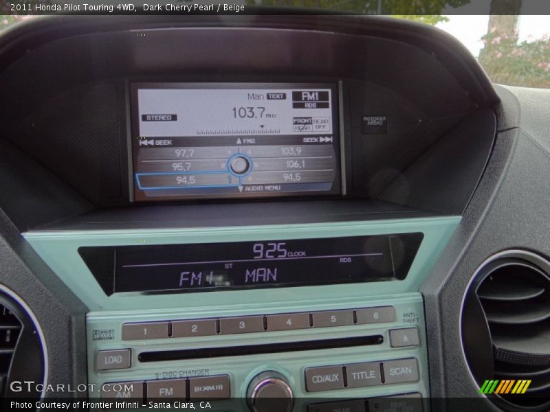 Dark Cherry Pearl / Beige 2011 Honda Pilot Touring 4WD