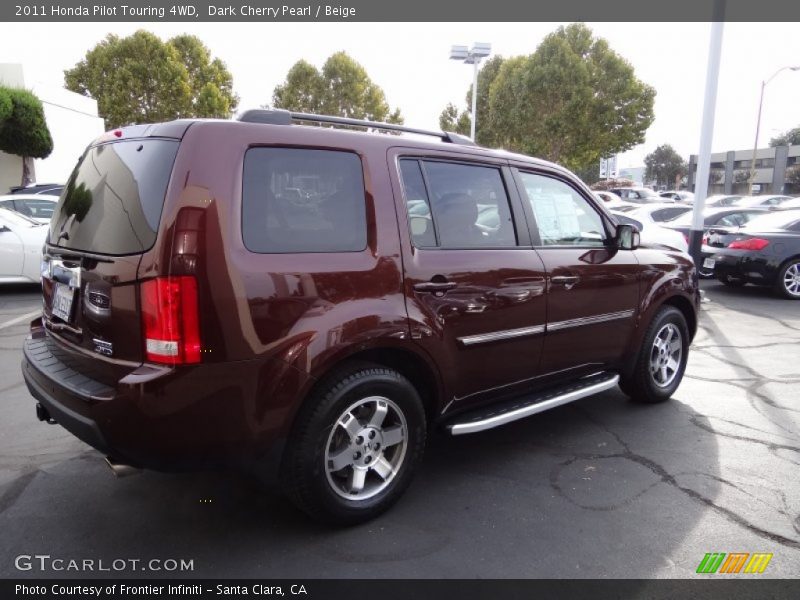 Dark Cherry Pearl / Beige 2011 Honda Pilot Touring 4WD