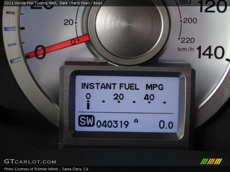 Dark Cherry Pearl / Beige 2011 Honda Pilot Touring 4WD