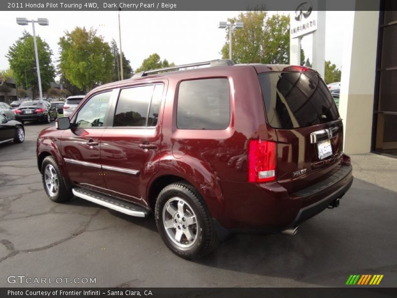 Dark Cherry Pearl / Beige 2011 Honda Pilot Touring 4WD