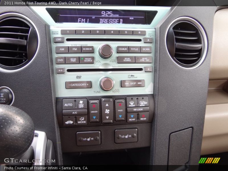 Dark Cherry Pearl / Beige 2011 Honda Pilot Touring 4WD