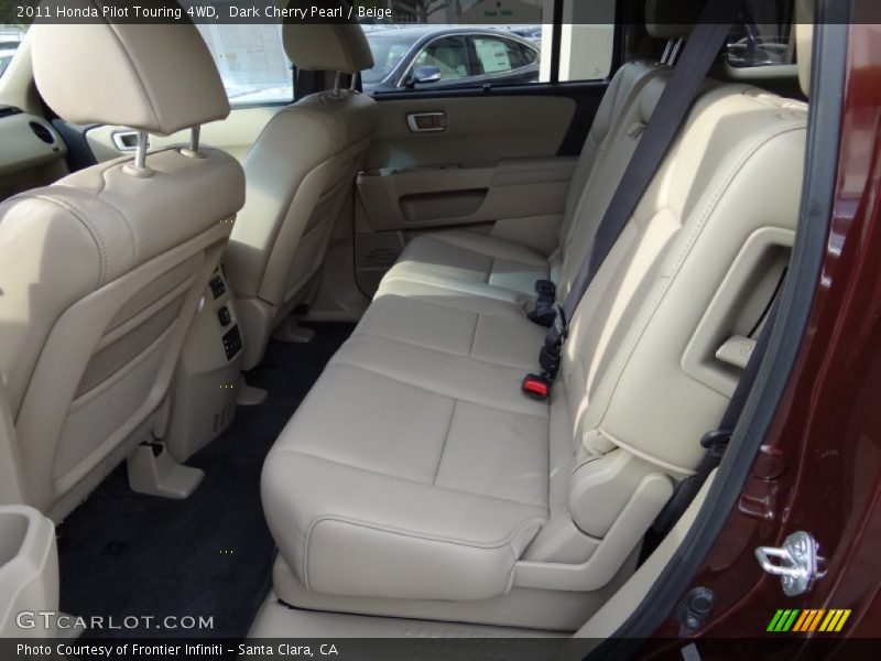 Dark Cherry Pearl / Beige 2011 Honda Pilot Touring 4WD