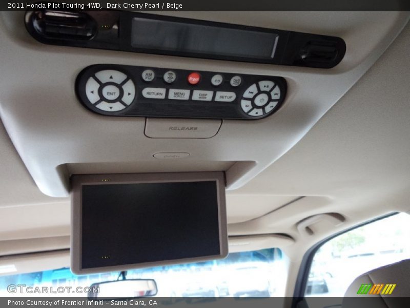 Dark Cherry Pearl / Beige 2011 Honda Pilot Touring 4WD