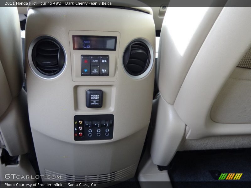 Dark Cherry Pearl / Beige 2011 Honda Pilot Touring 4WD
