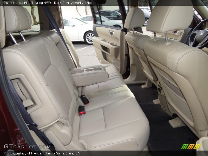 Dark Cherry Pearl / Beige 2011 Honda Pilot Touring 4WD