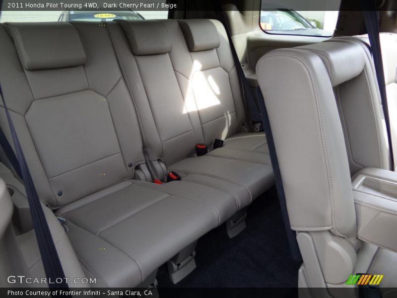 Dark Cherry Pearl / Beige 2011 Honda Pilot Touring 4WD