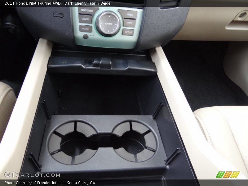 Dark Cherry Pearl / Beige 2011 Honda Pilot Touring 4WD