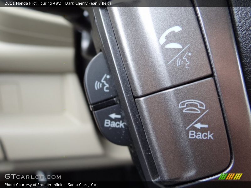 Dark Cherry Pearl / Beige 2011 Honda Pilot Touring 4WD