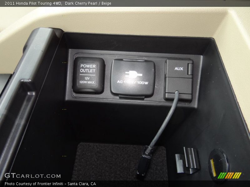 Dark Cherry Pearl / Beige 2011 Honda Pilot Touring 4WD