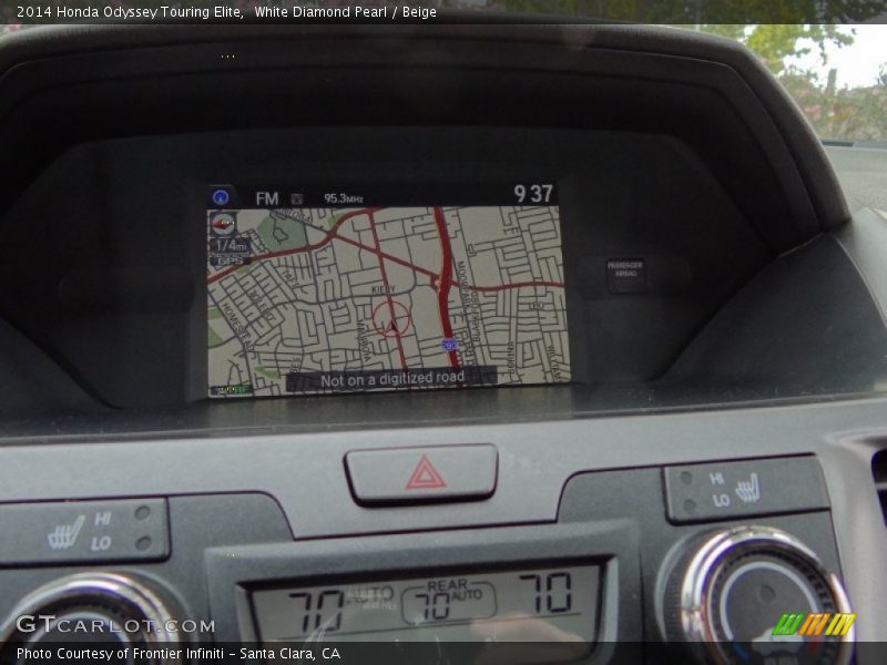 White Diamond Pearl / Beige 2014 Honda Odyssey Touring Elite