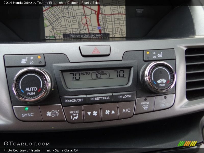 White Diamond Pearl / Beige 2014 Honda Odyssey Touring Elite