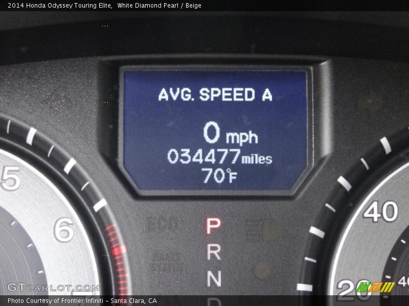 White Diamond Pearl / Beige 2014 Honda Odyssey Touring Elite