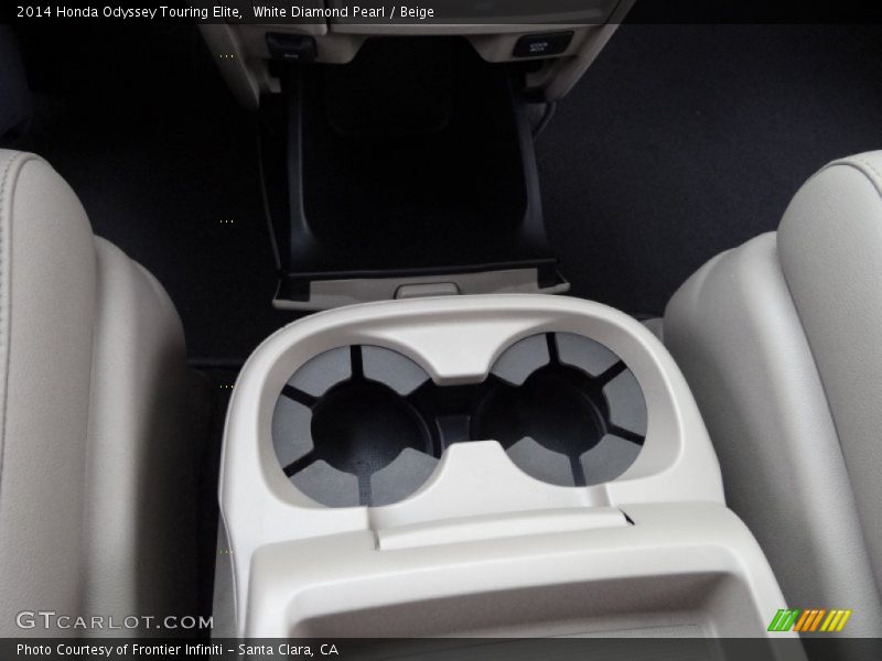 White Diamond Pearl / Beige 2014 Honda Odyssey Touring Elite