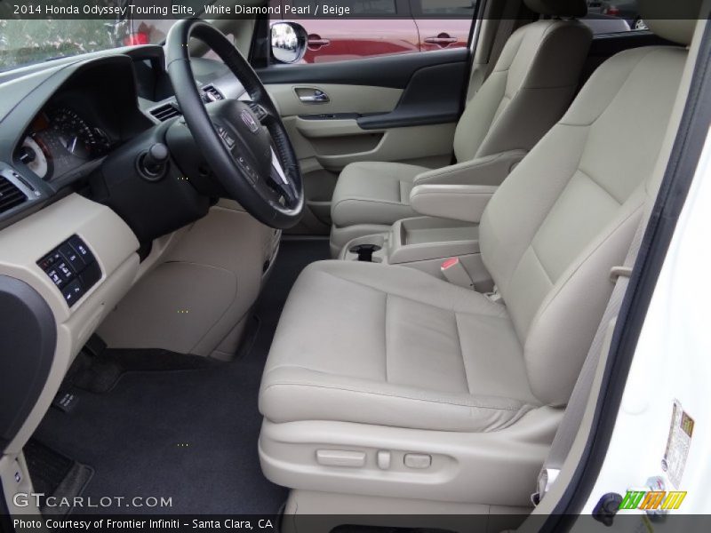 Front Seat of 2014 Odyssey Touring Elite